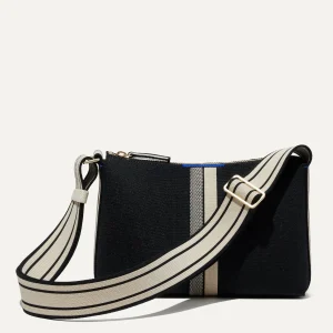 Crossbody & Belt Bags<Rothy's The Casual Crossbody Black And Ivory Stripe