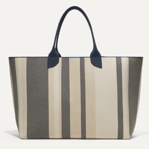 Totes<Rothy's The Lightweight Mega Tote Navy Stripe Twill