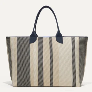 Totes<Rothy's The Lightweight Mega Tote Navy Stripe Twill