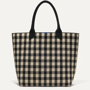 Totes<Rothy's The Lightweight Tote Black And Canvas Gingham