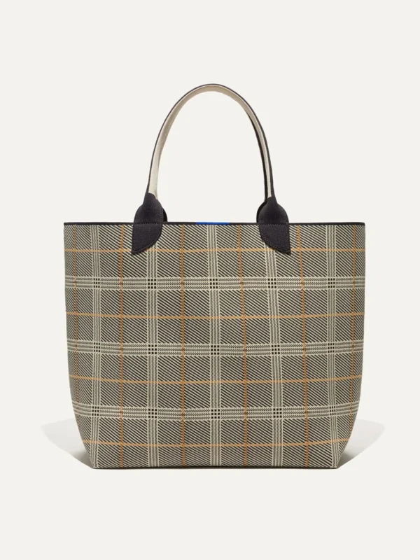 Totes<Rothy's The Lightweight Tote Black Glen Plaid