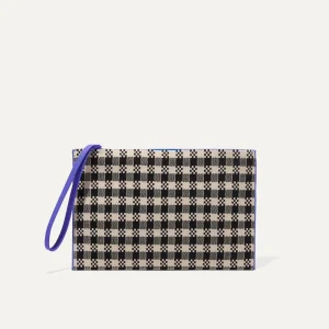 Clutches & Pouches<Rothy's The Wristlet Black And Canvas Gingham