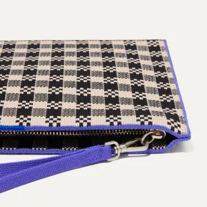 Clutches & Pouches<Rothy's The Wristlet Black And Canvas Gingham