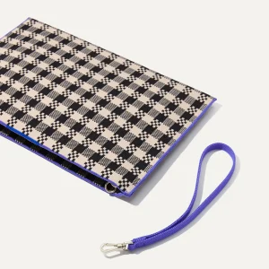 Clutches & Pouches<Rothy's The Wristlet Black And Canvas Gingham